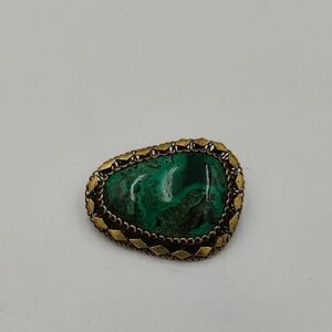 Vintage Sterling Silver Eliat Stone Pendant Brooch